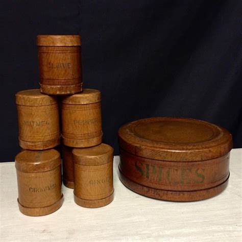 antique metal spice box|spices wooden crates ebay.